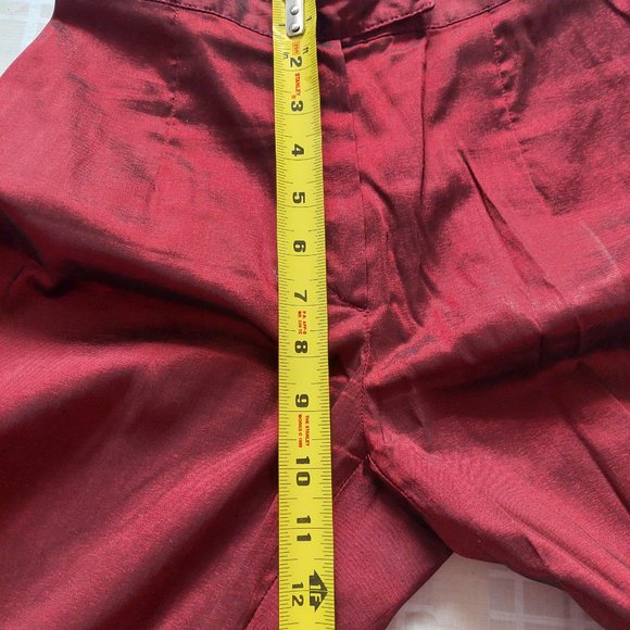 Motivi Made in Italy Burgundy Iridescent Blazer and Slacks Suit Set, Sz US6/FR38 - Picture 15 of 16
